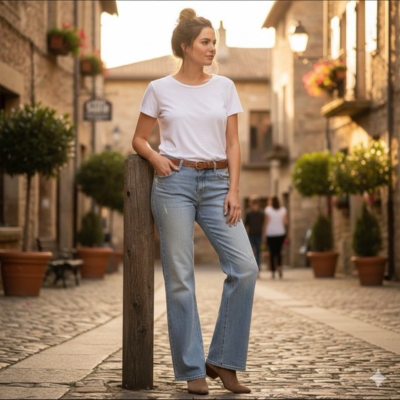 Old Navy Denim - Vintage Old Navy Womens Size 12 Short Boy-Cut Jeans Low Waist Distressed Y2K